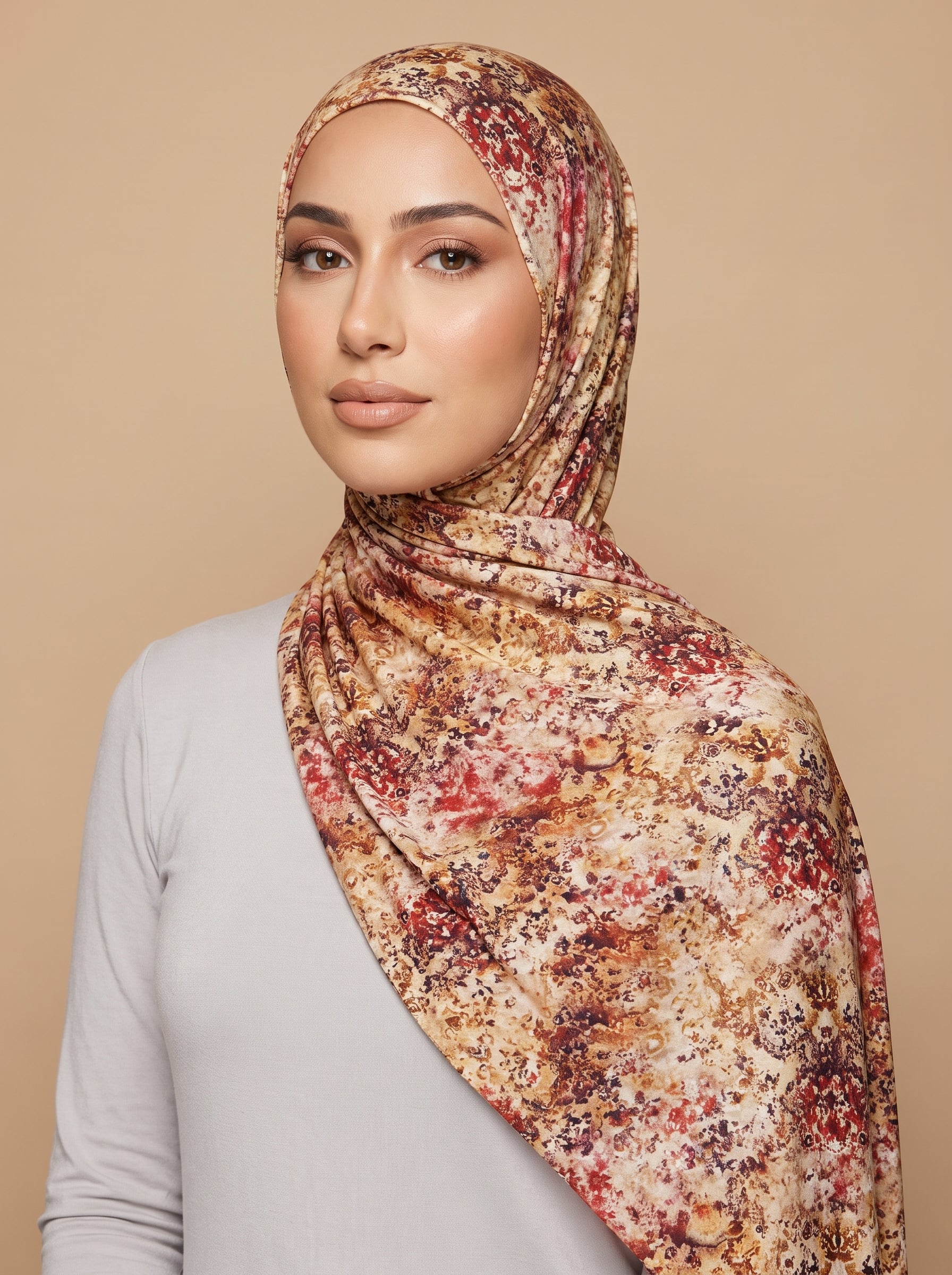 Vintage Mosaic Printed Jersey Hijab