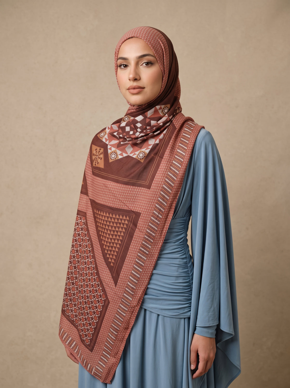 Rosé Geometry Printed Modal Hijab