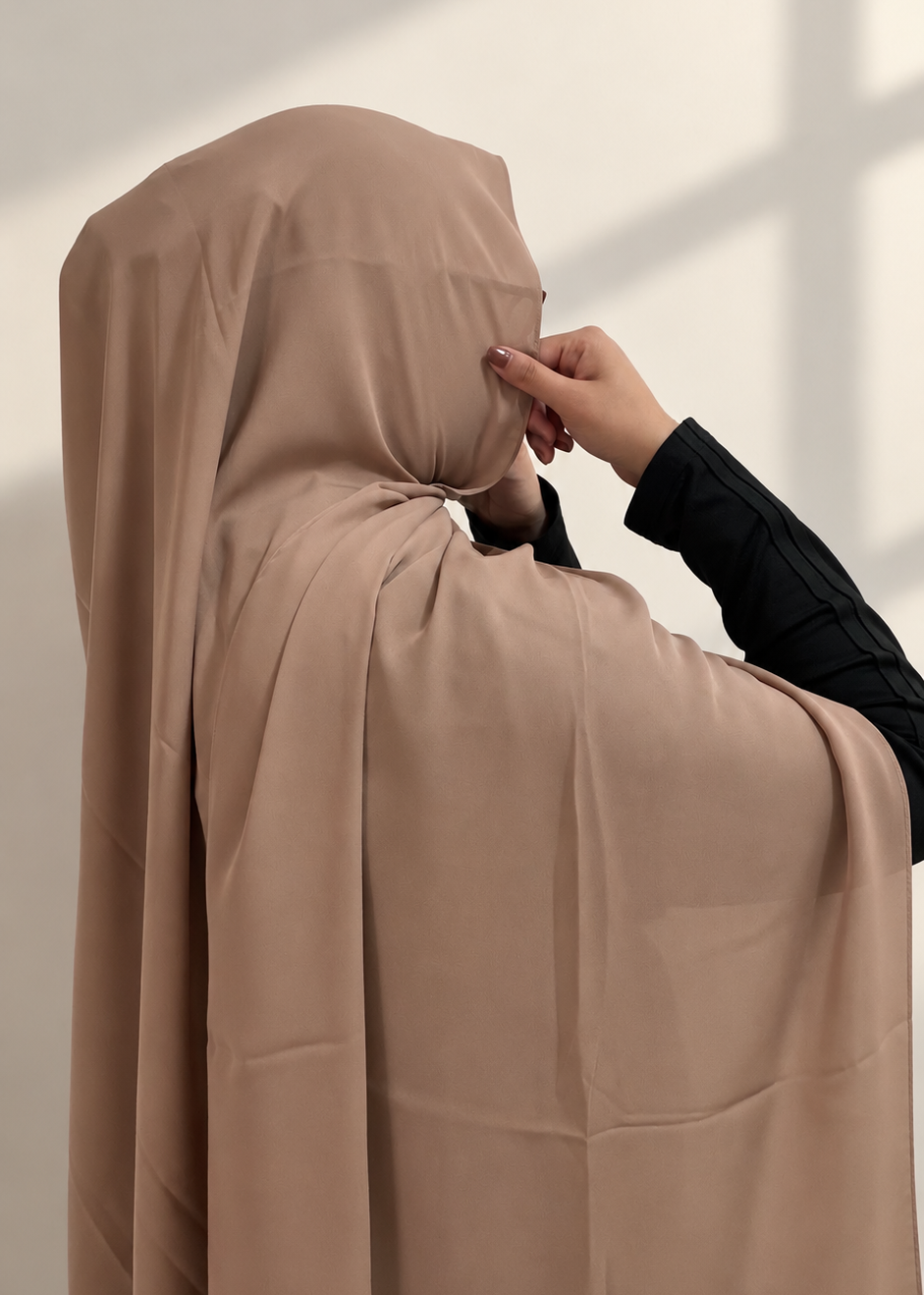 Premium Medina Silk Chiffon Hijab  –  Nude