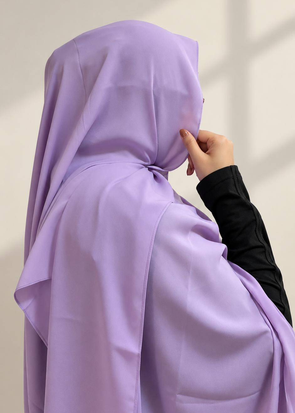 Premium Medina Silk Chiffon Hijab  –  Lavender
