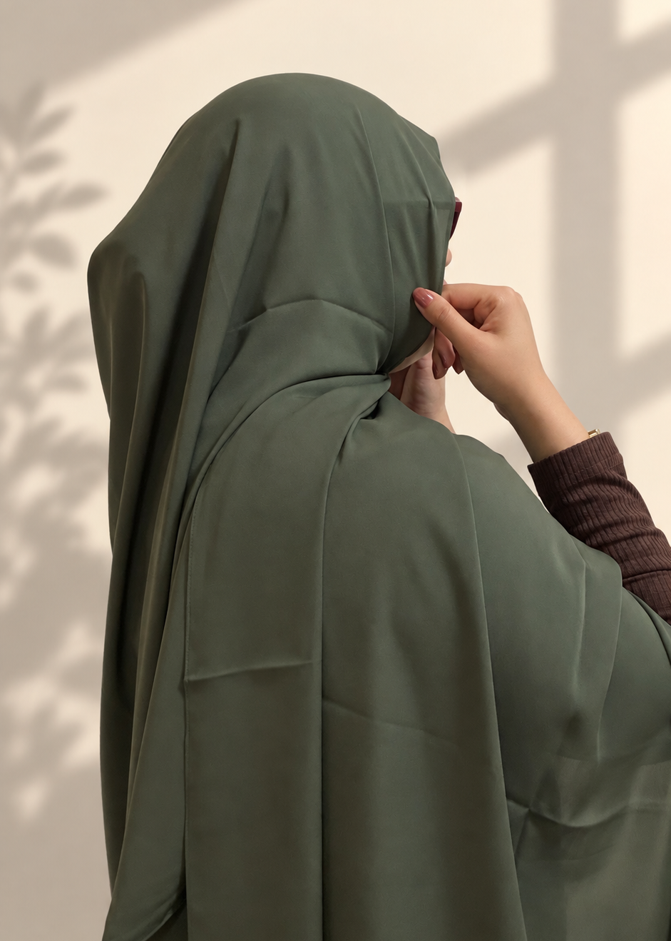 Premium Medina Silk Chiffon Hijab  – Forest
