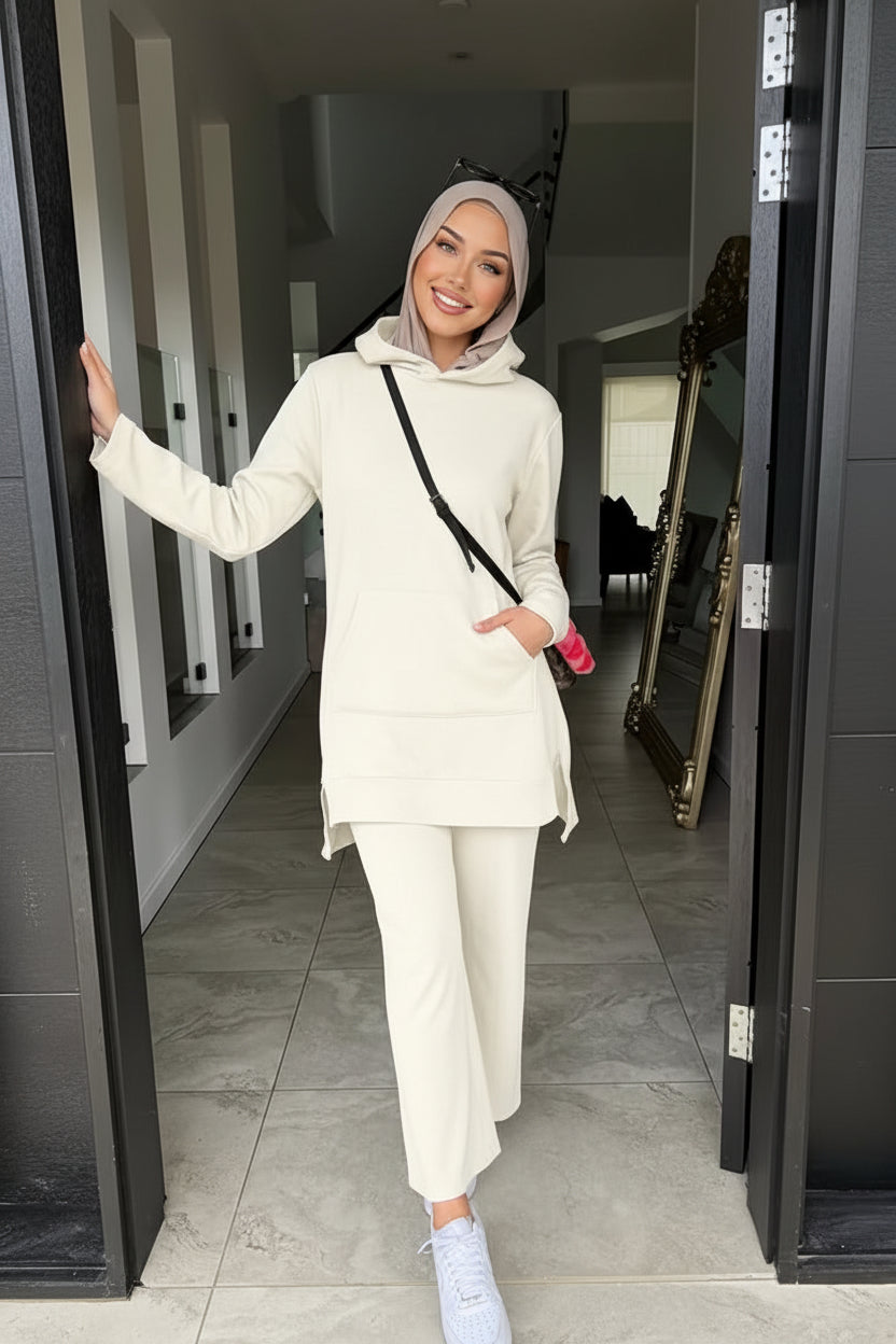 Ivory Hoodie Set – Two Piece Lounge Wear