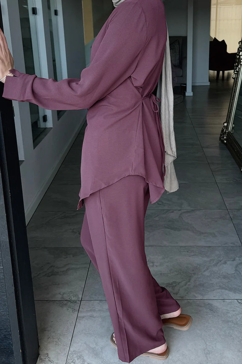 Soraya Co-Ord Set – Plum