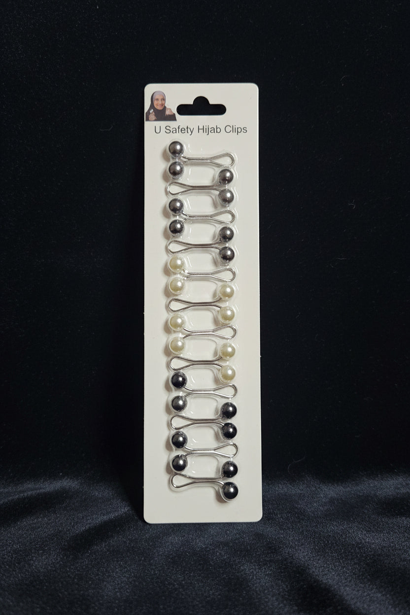 U Shape Hijab Clips - Various Colours