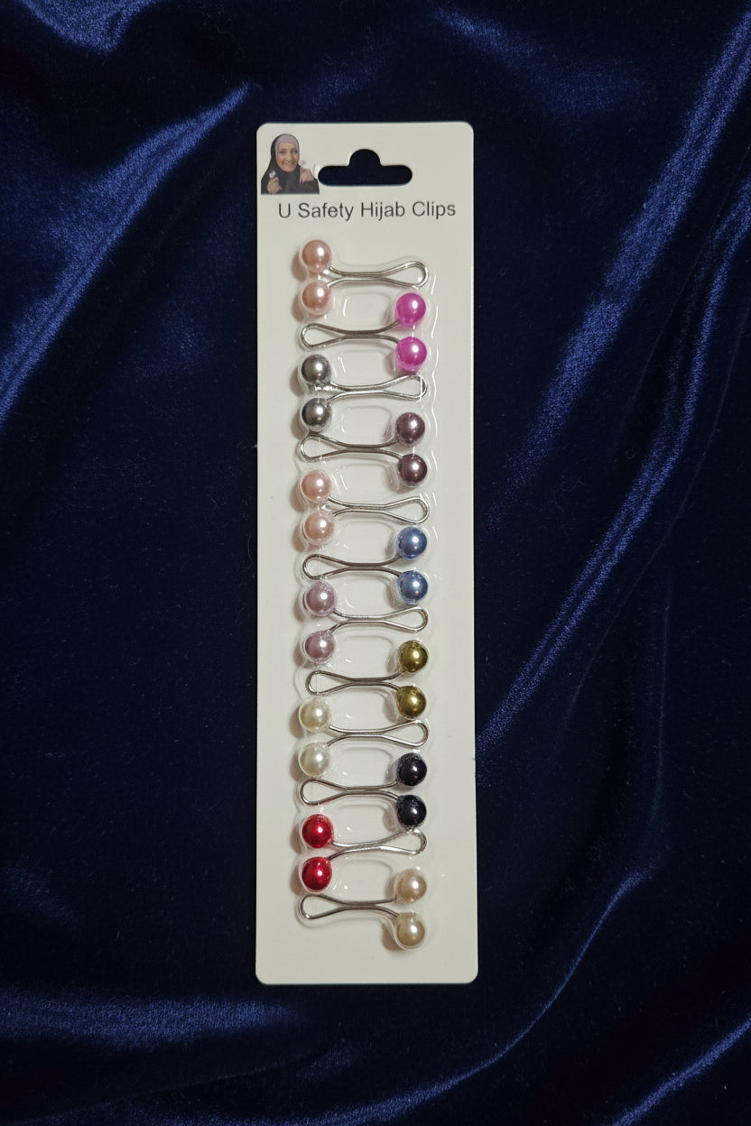 U Shape Hijab Clips - Various Colours