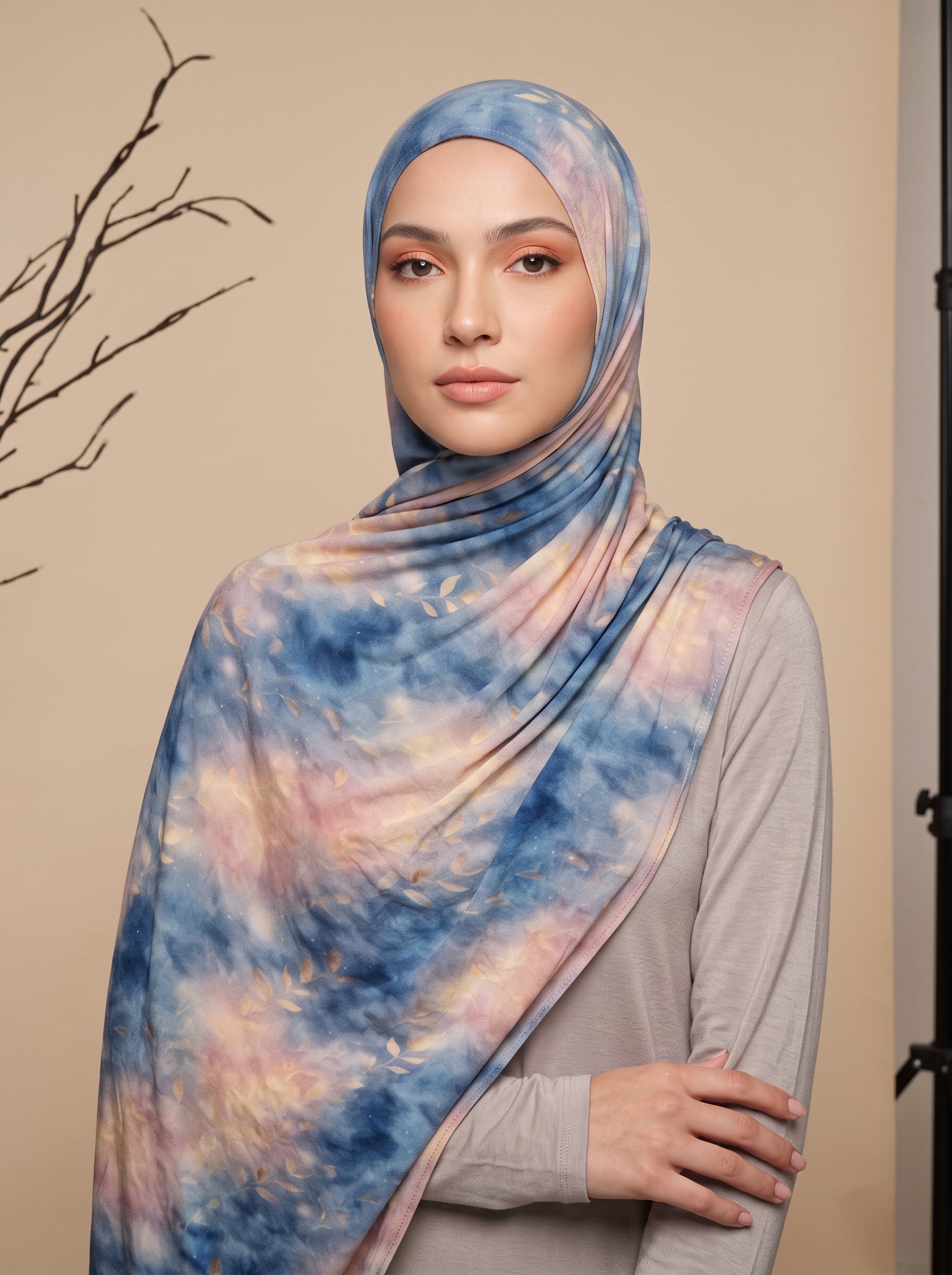 Glacial Mirage Printed Jersey Hijab