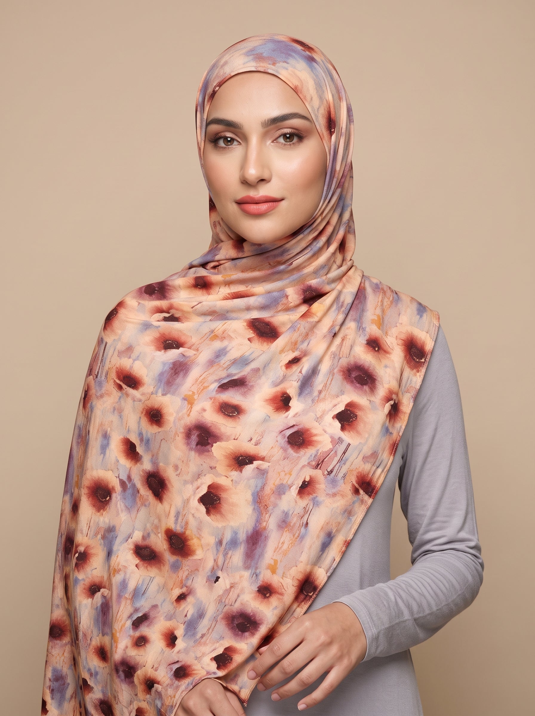 Chroma Smudge Printed Jersey Hijab