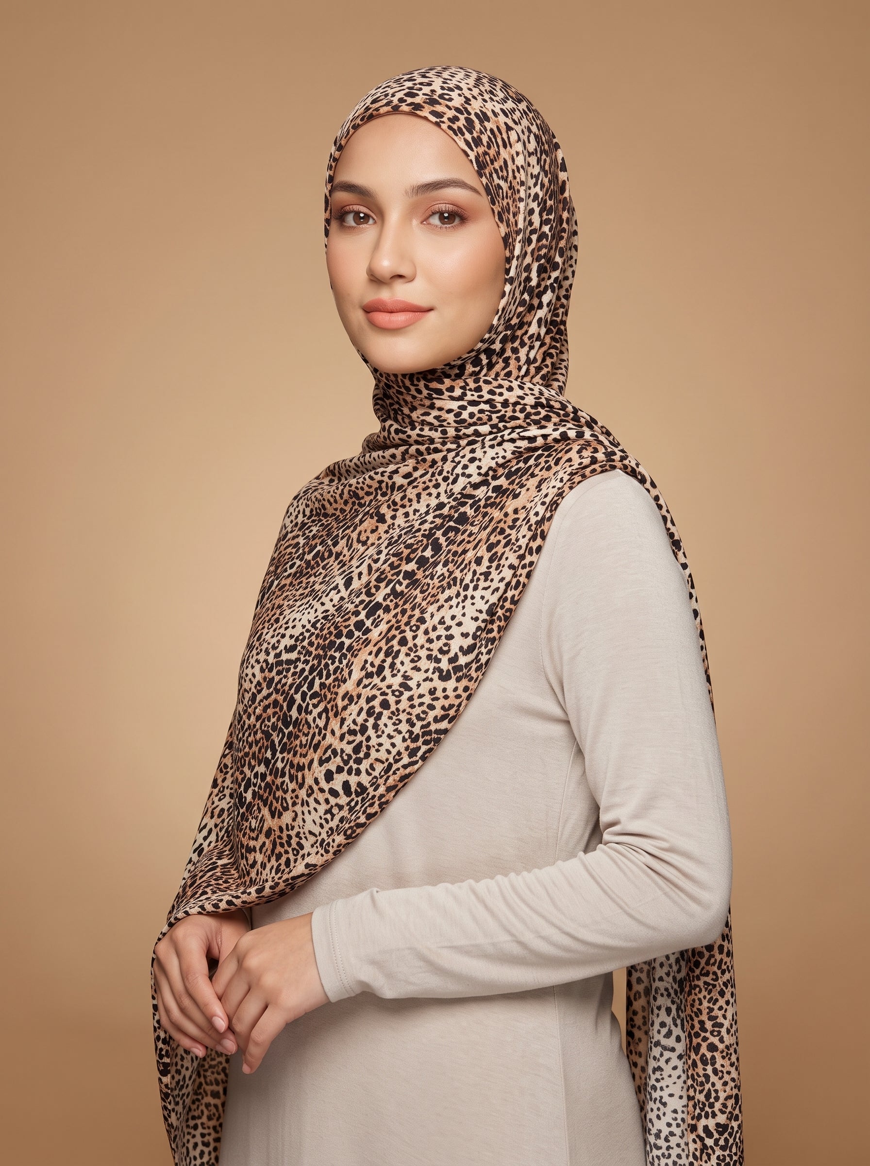 Jaguar Spot Printed Jersey Hijab
