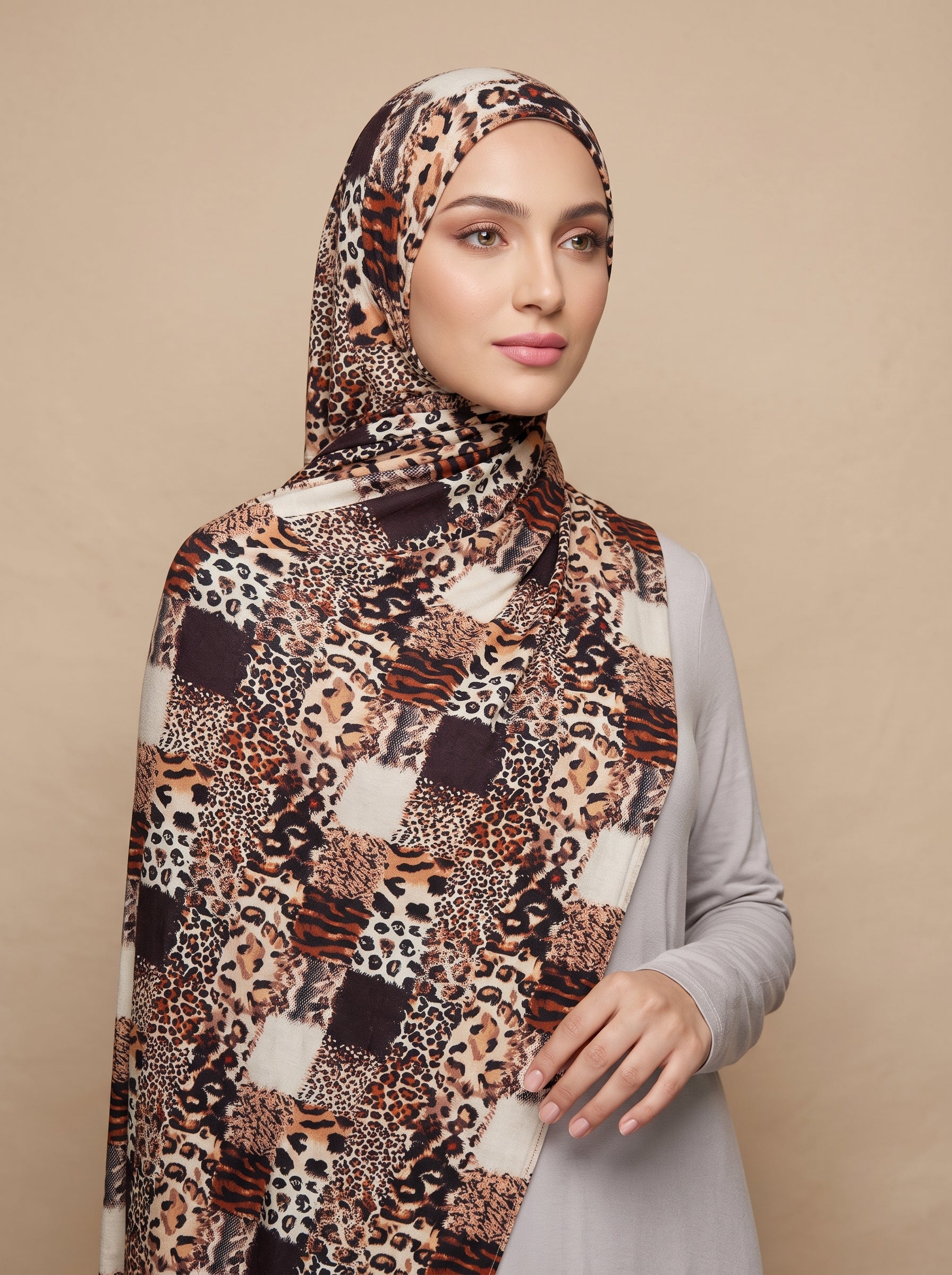 Wild Fusion Printed Jersey Hijab