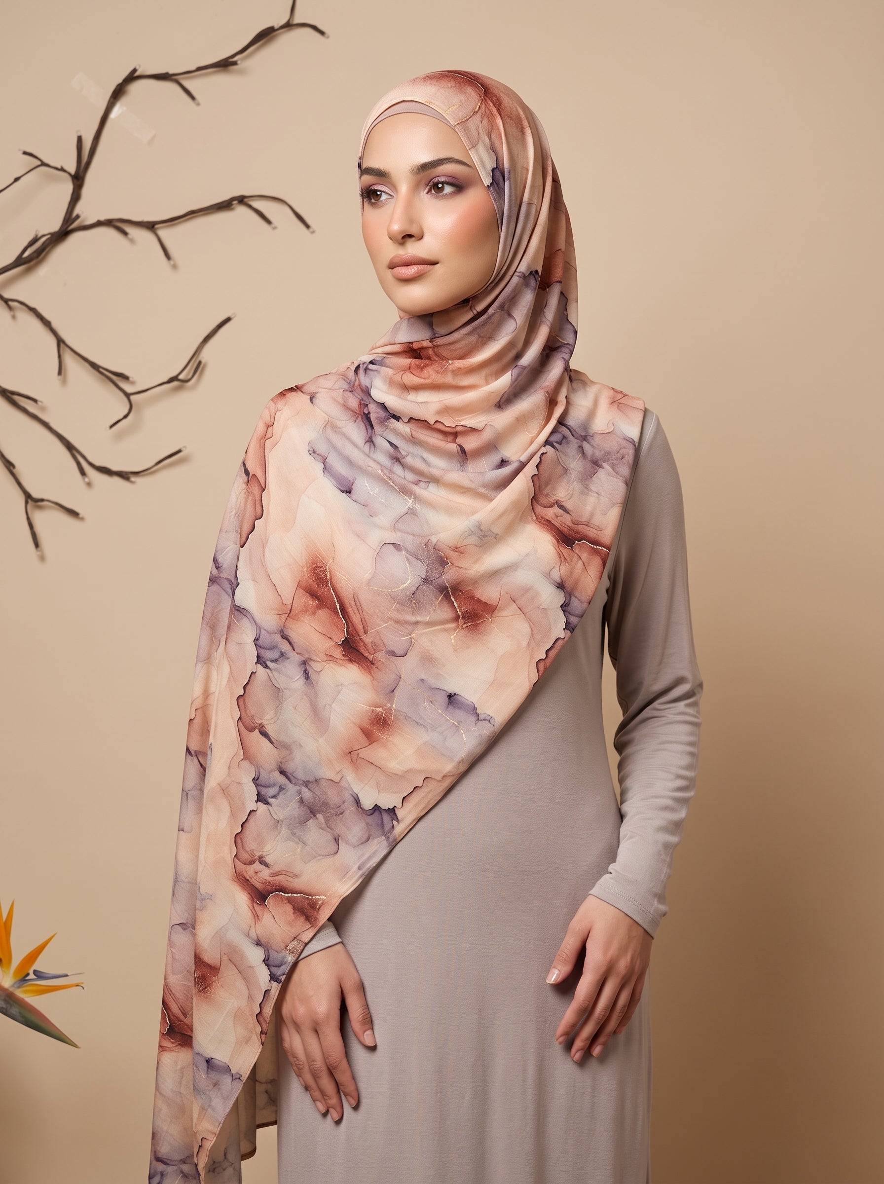 Rose Canyon Printed Jersey Hijab