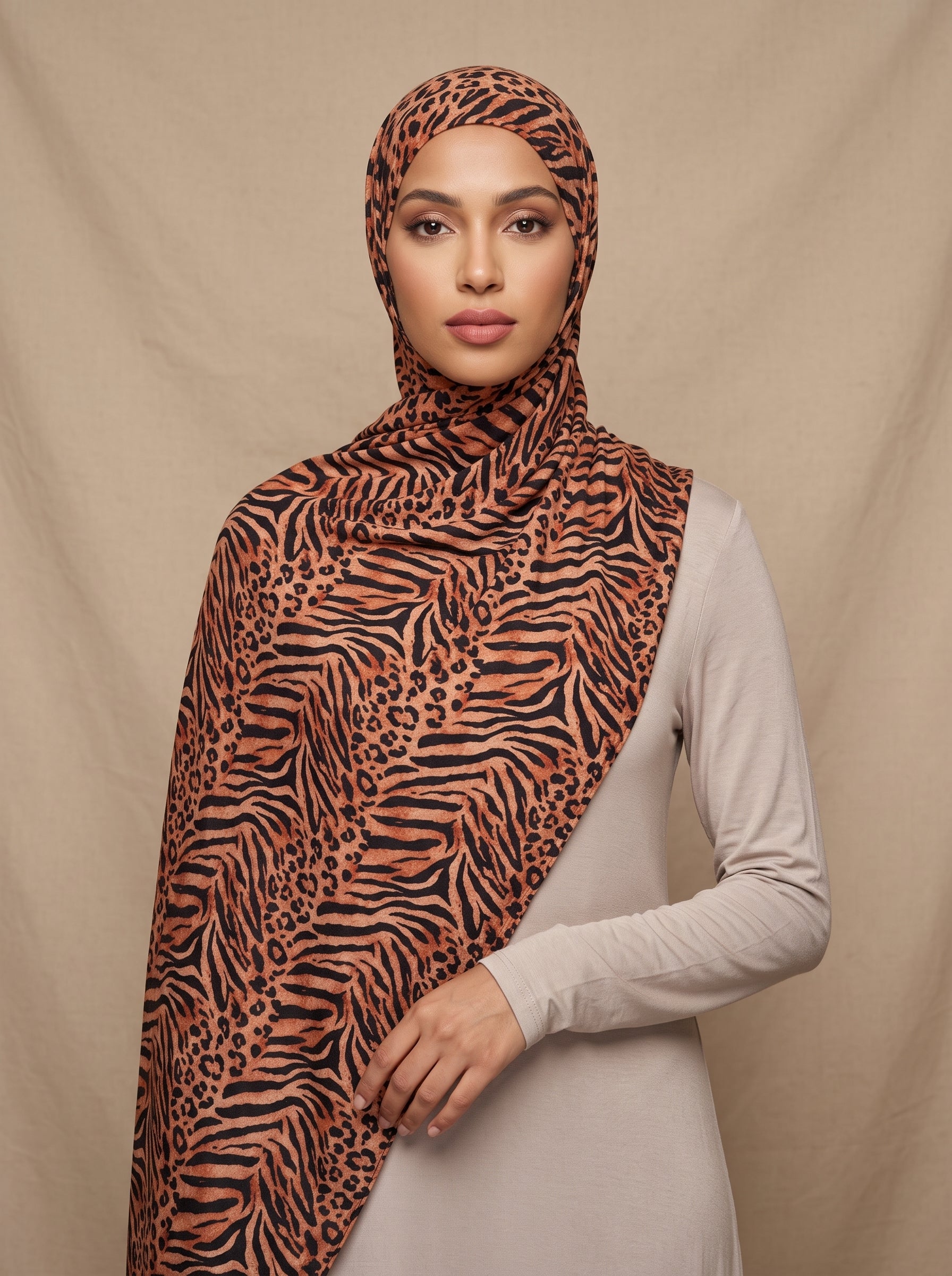 Wild Blend Printed Jersey Hijab