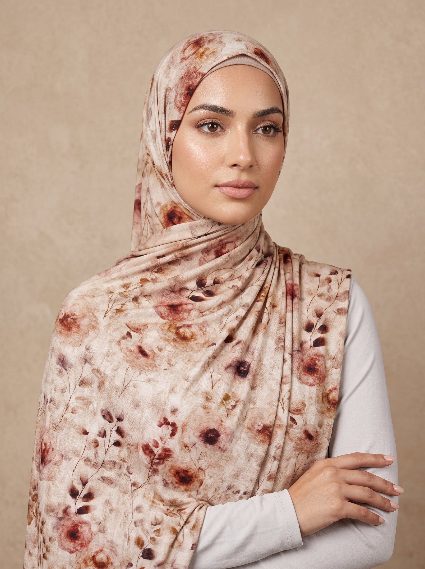 Botanical Blend Printed Jersey Hijab
