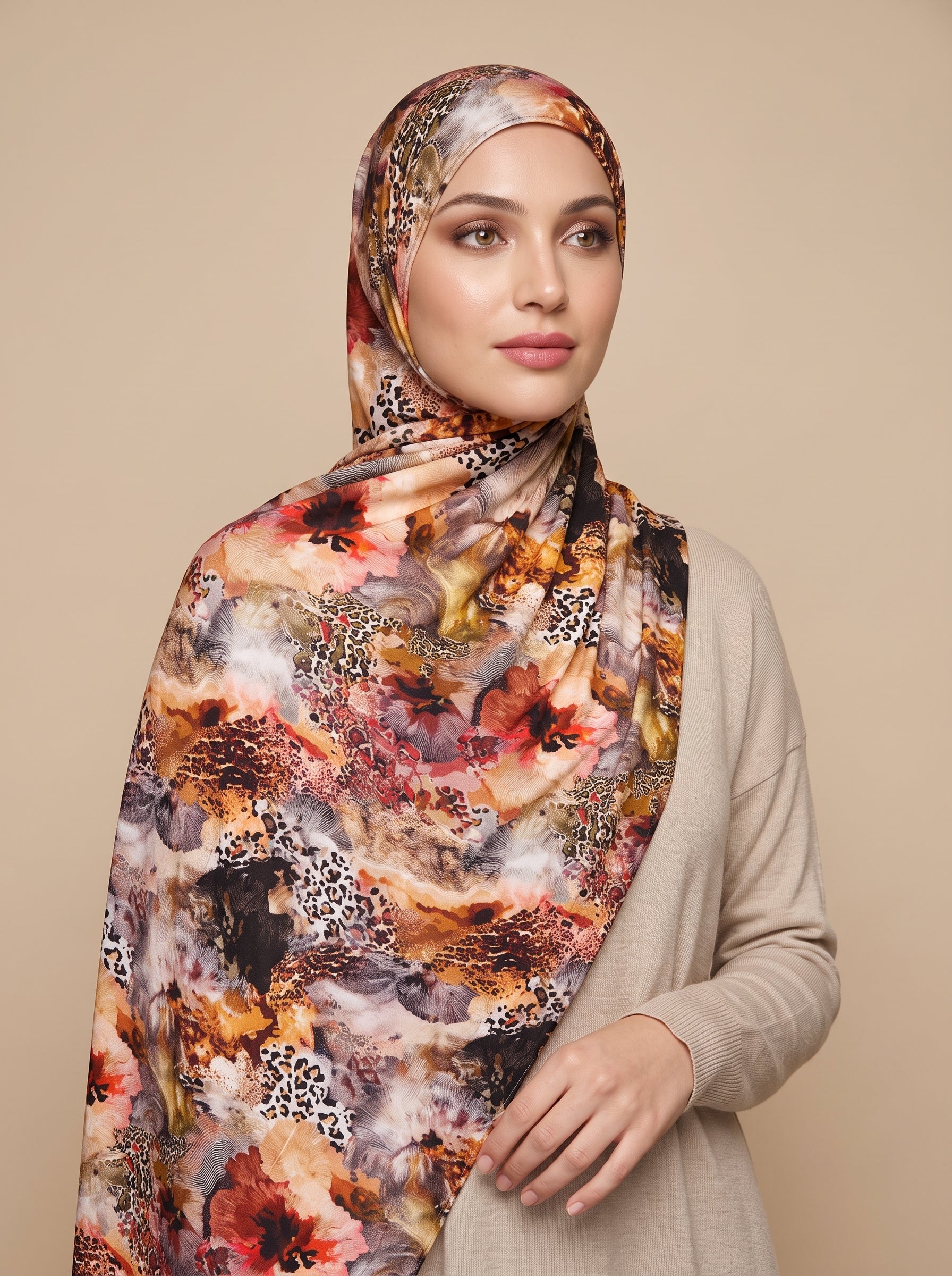 Safari Fusion Printed Jersey Hijab
