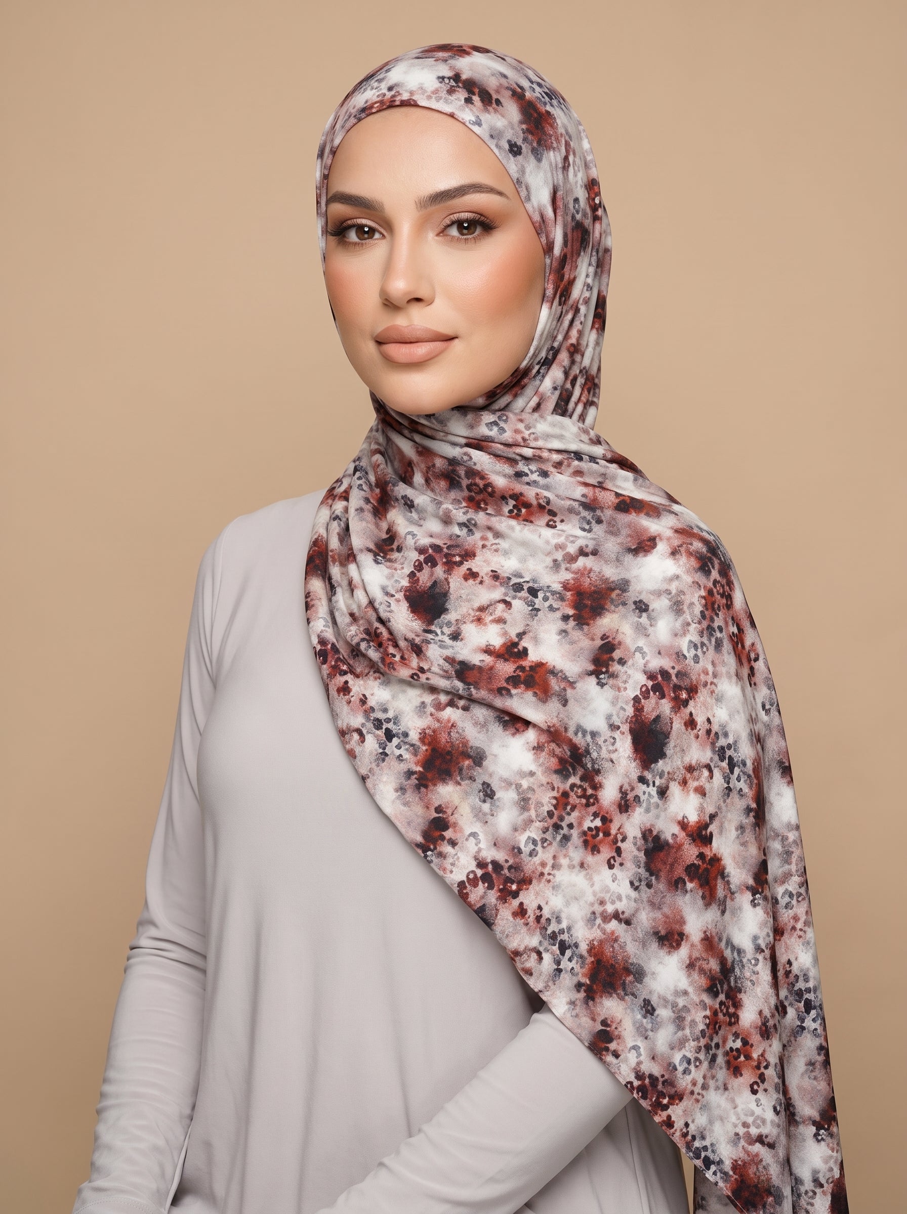 Shattered Rose Printed Jersey Hijab