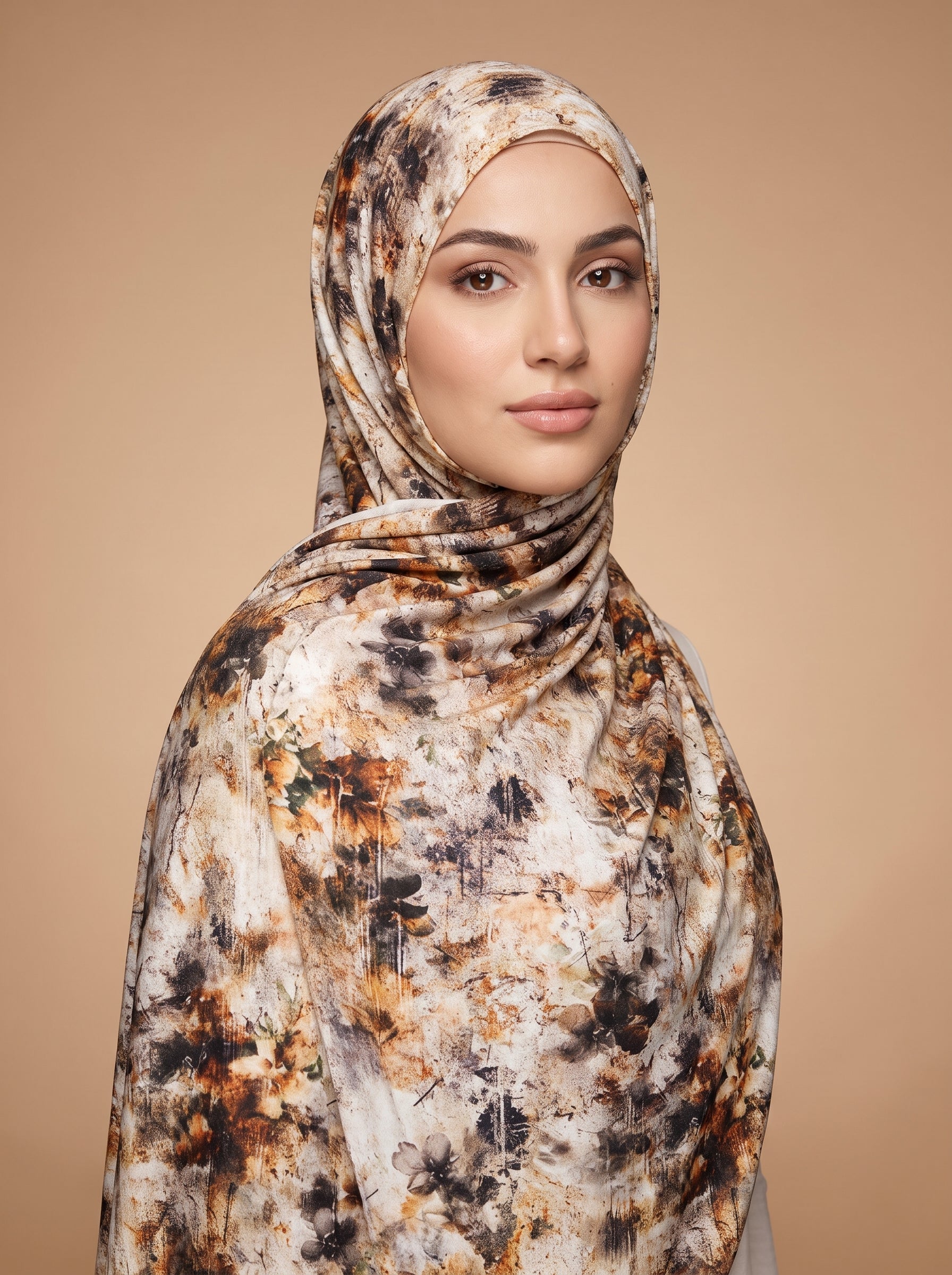 Earthbound Watercolour Printed Jersey Hijab
