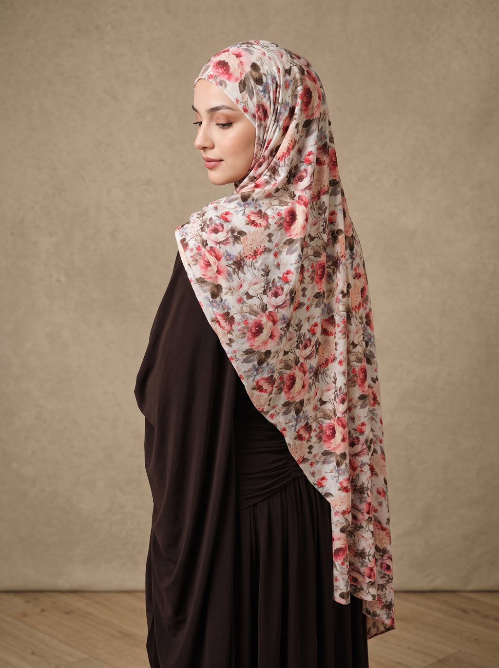 Blooming Grace Printed Jersey Hijab