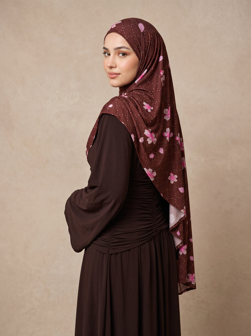 Cherry Blossom Printed Jersey Hijab