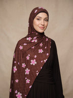 Cherry Blossom Printed Jersey Hijab