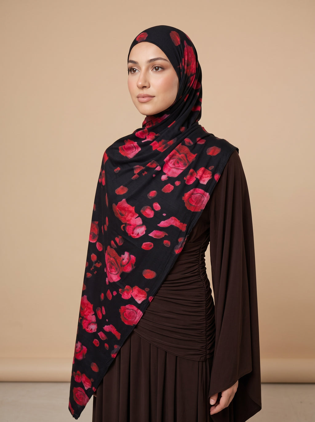 Scarlet Rose Printed Jersey Hijab