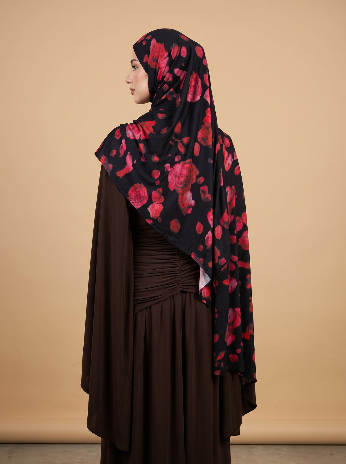Scarlet Rose Printed Jersey Hijab