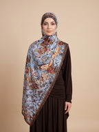 Persian Blue Printed Jersey Hijab