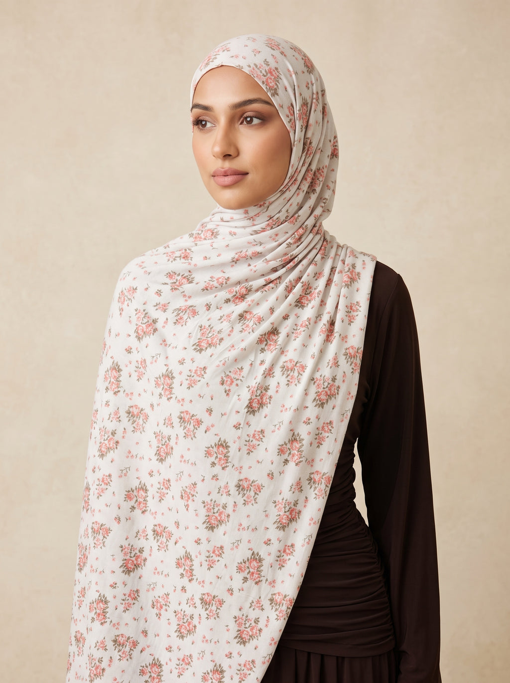 Blush Garden Printed Jersey Hijab