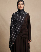 Espresso Polka Printed Jersey HIjab