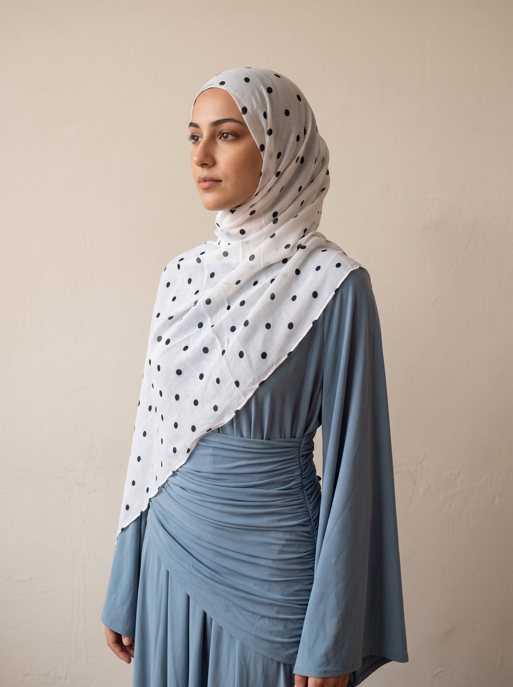 Classic Polka Printed Modal Hijab