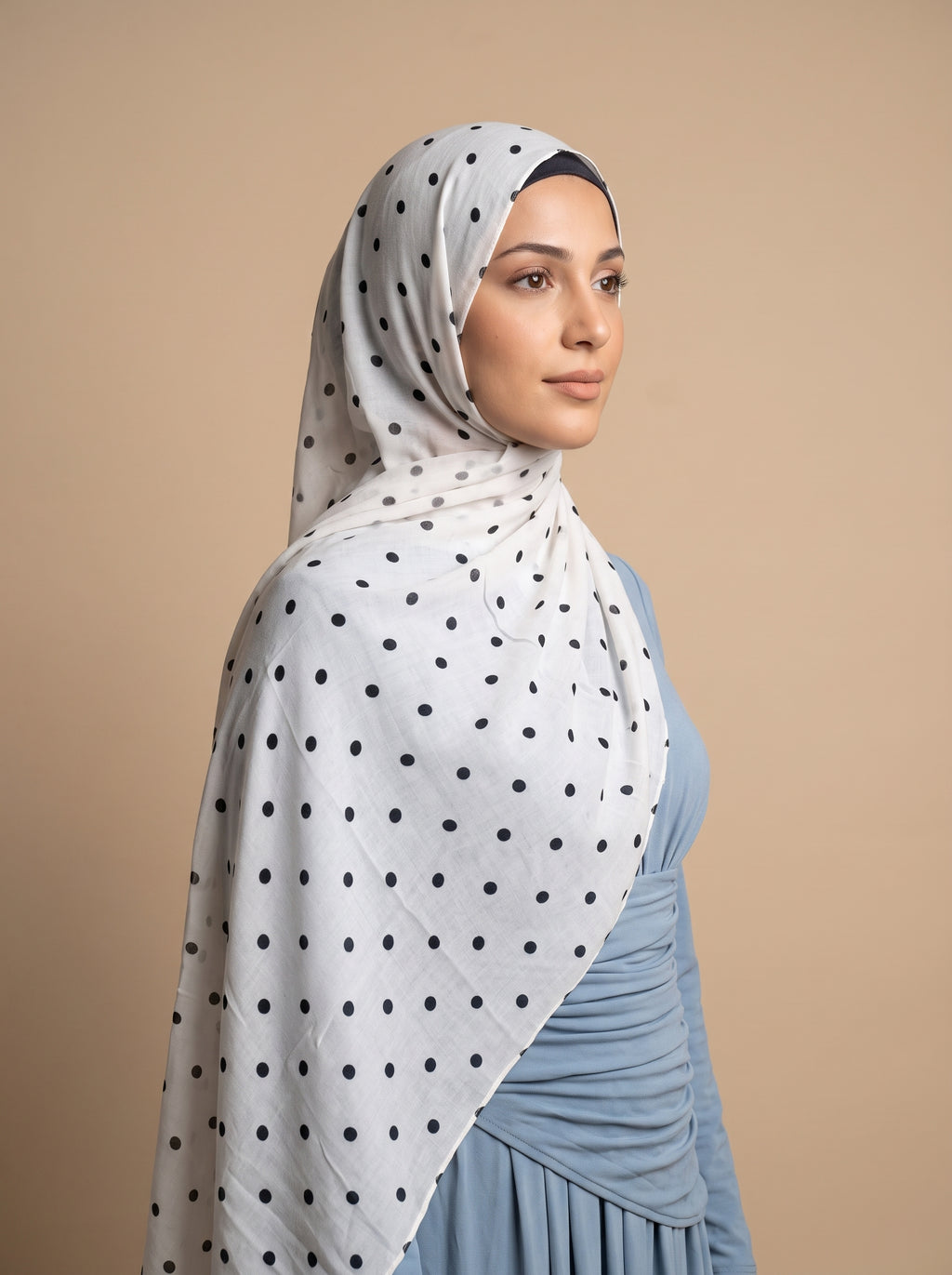 Classic Polka Printed Modal Hijab