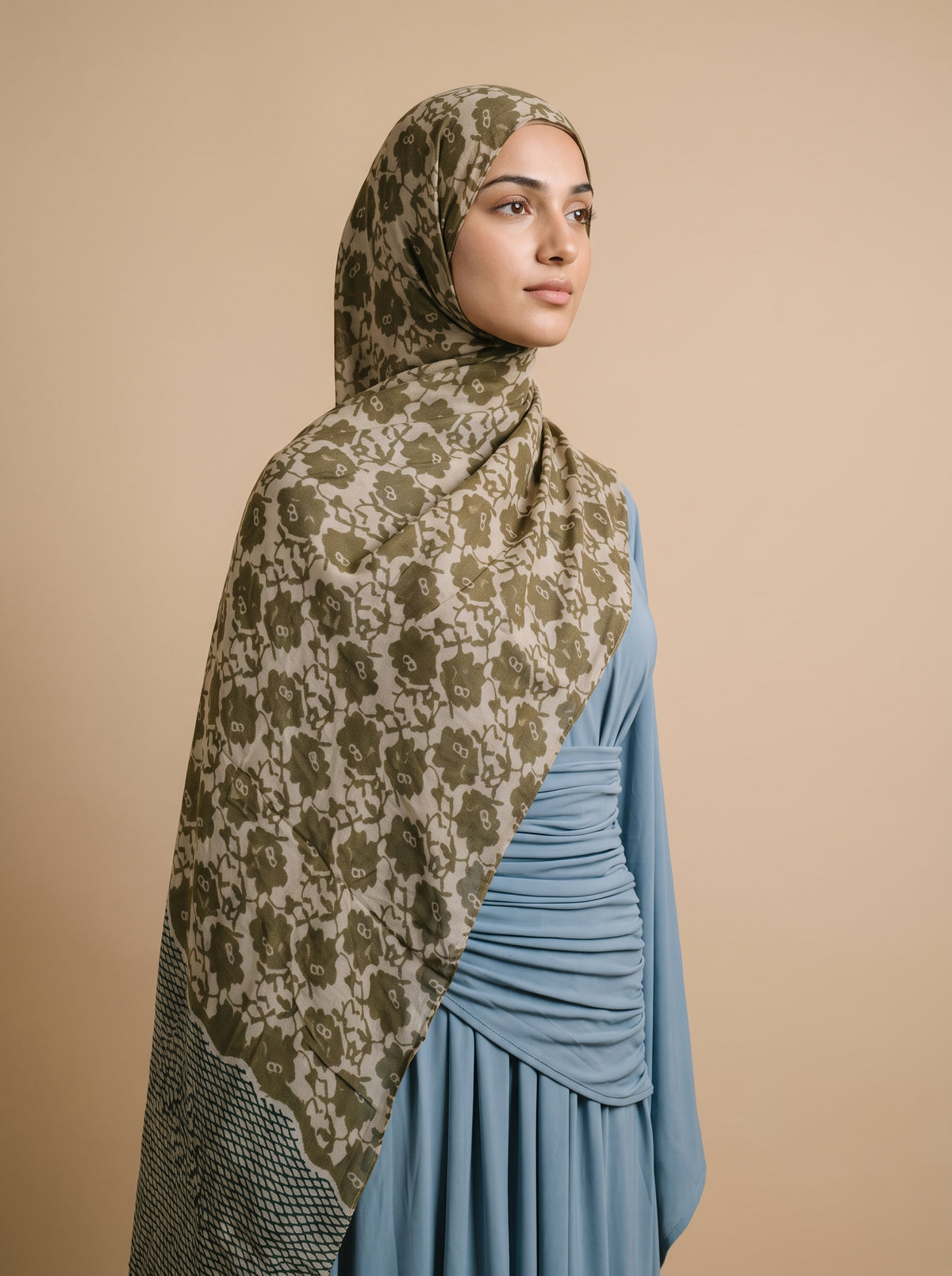 Olive Grace Printed Modal Hijab