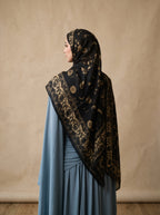 Golden Cashmere Paisley Printed Modal Hijab