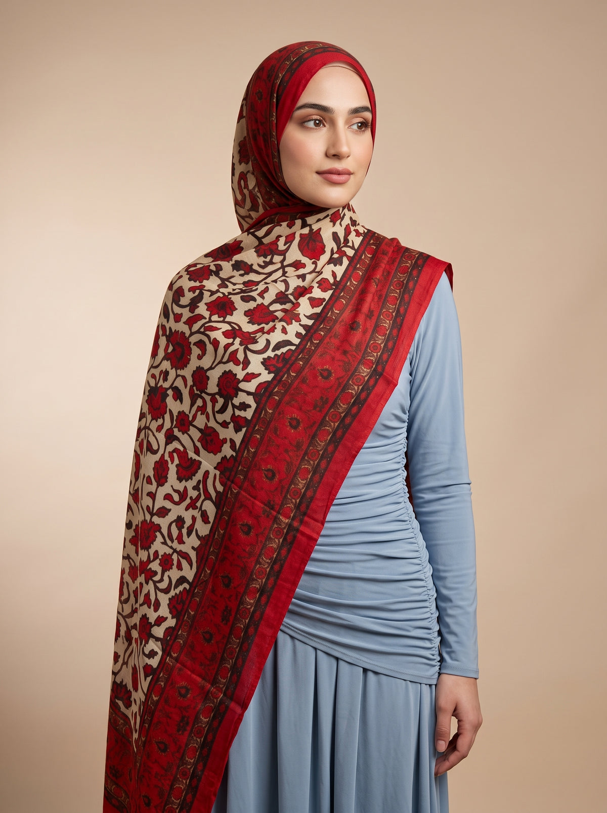 Kalamkari Crimson Printed Modal