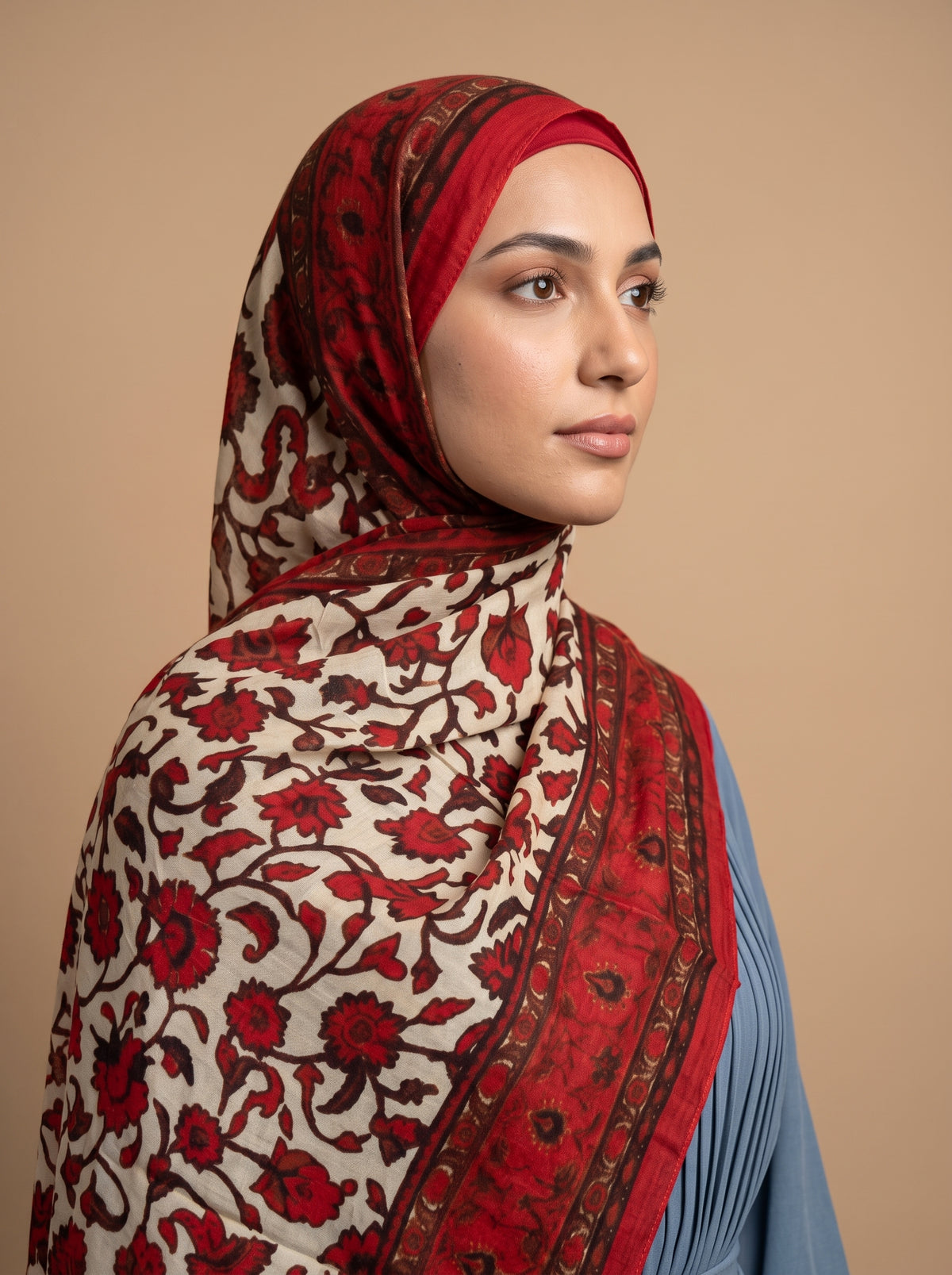 Kalamkari Crimson Printed Modal