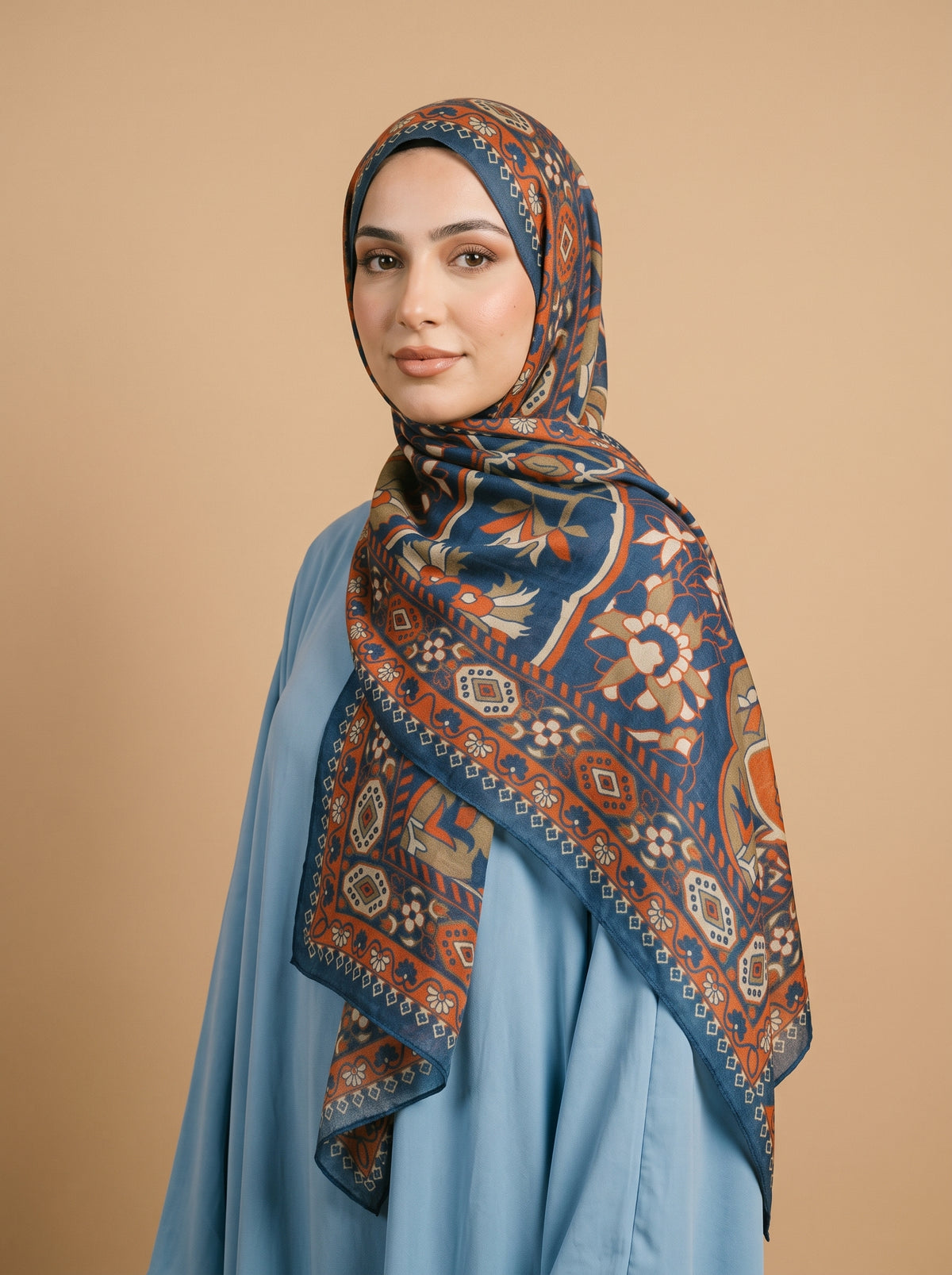 Indigo Heritage  Printed Modal Hijab