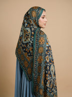 Imperial Teal Printed Modal Hijab