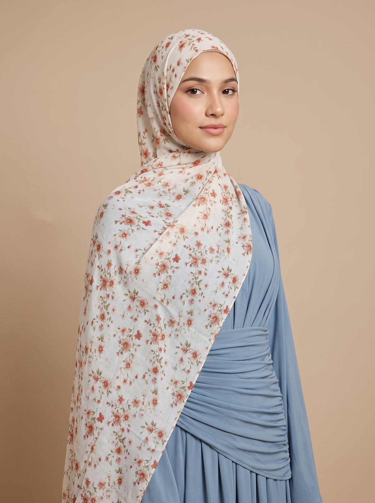 Floral Grace Printed Modal Hijab