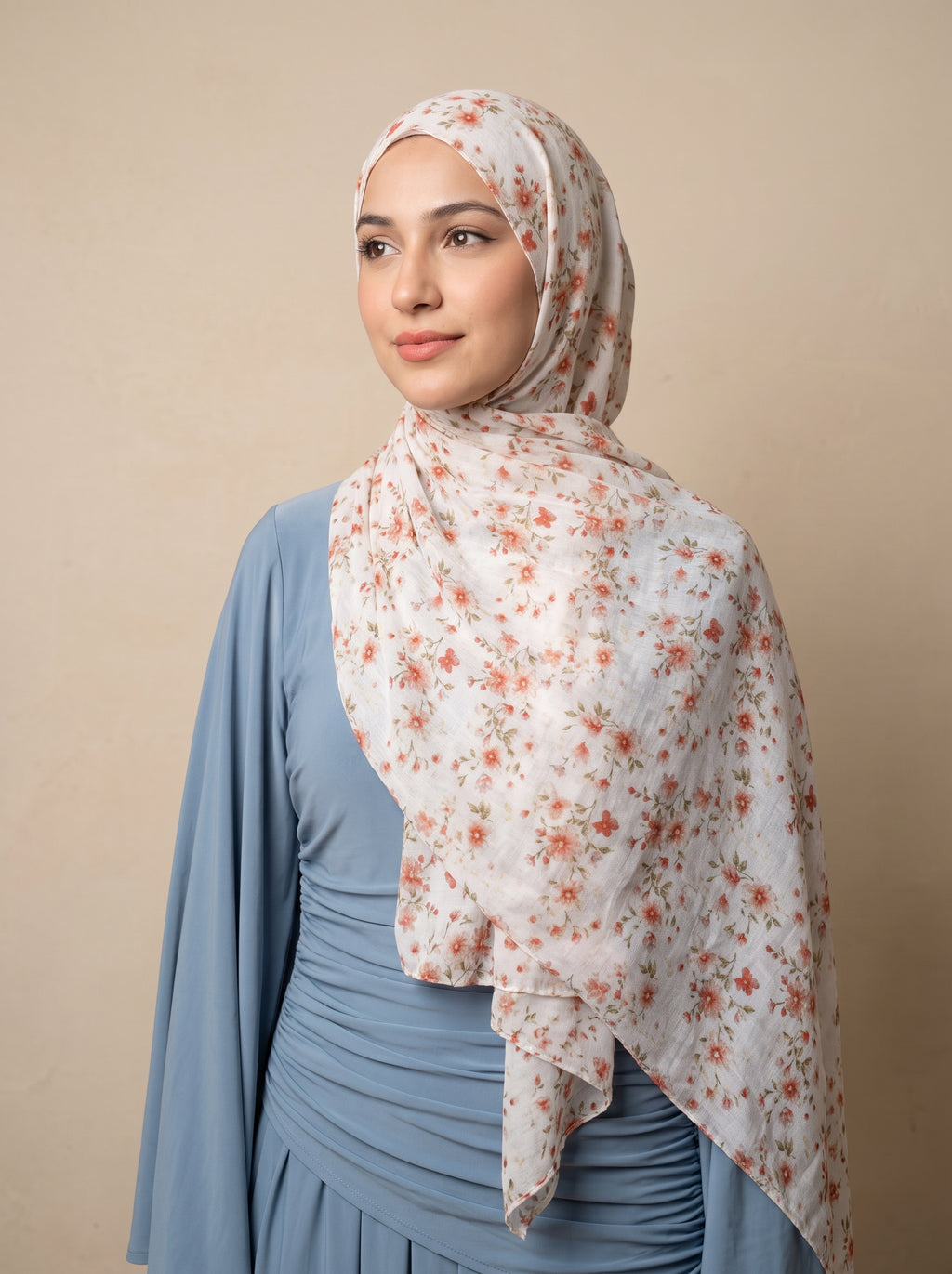 Floral Grace Printed Modal Hijab