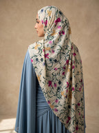 Secret Garden Printed Modal Hijab - Yellow