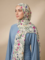 Secret Garden Printed Modal Hijab - Yellow