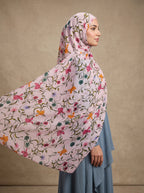 Secret Garden Printed Modal Hijab - Pink