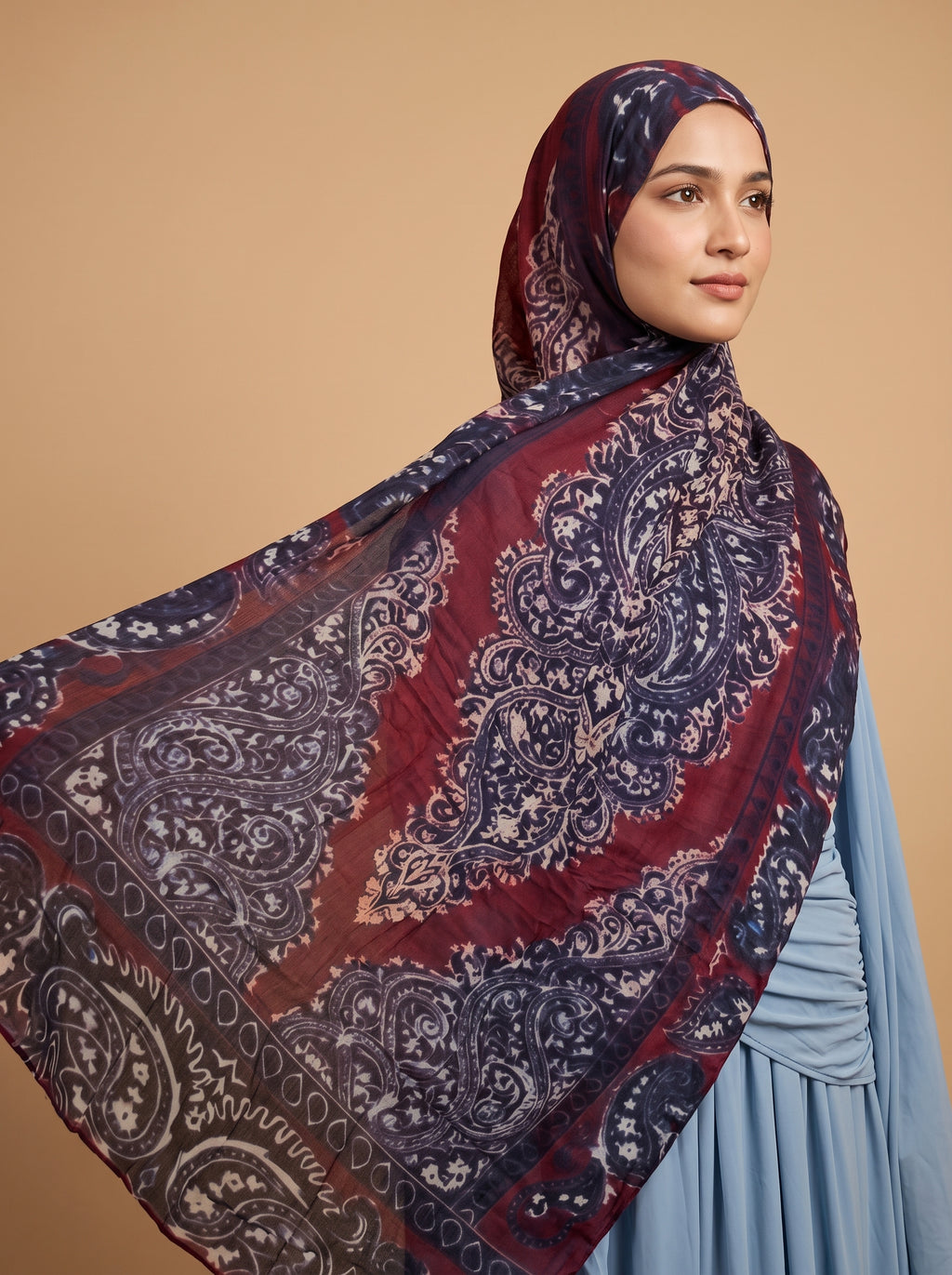 Ruby Reverie Printed Modal Hijab