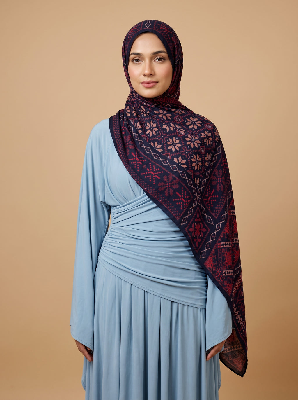 Scarlet Noir Printed Modal Hijab