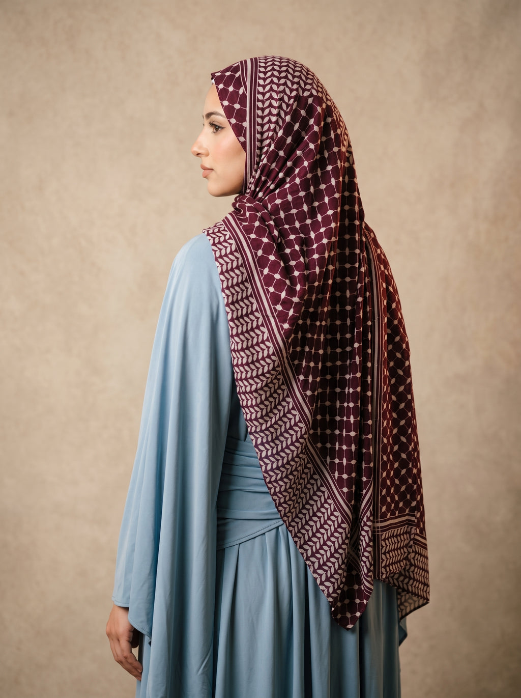 Keffiyeh Elegance Printed Modal Hijab