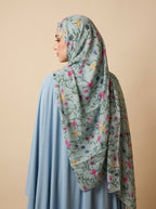 Secret Graden Printed Modal Hijab - Blue