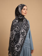 Silver Mirage Printed Modal Hijab