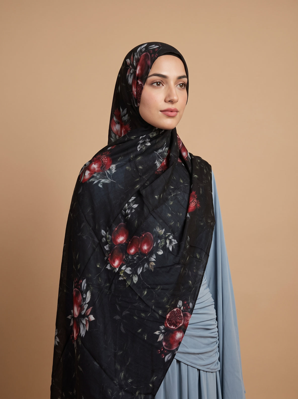 Ruby Pomegranate Printed Modal Hijab