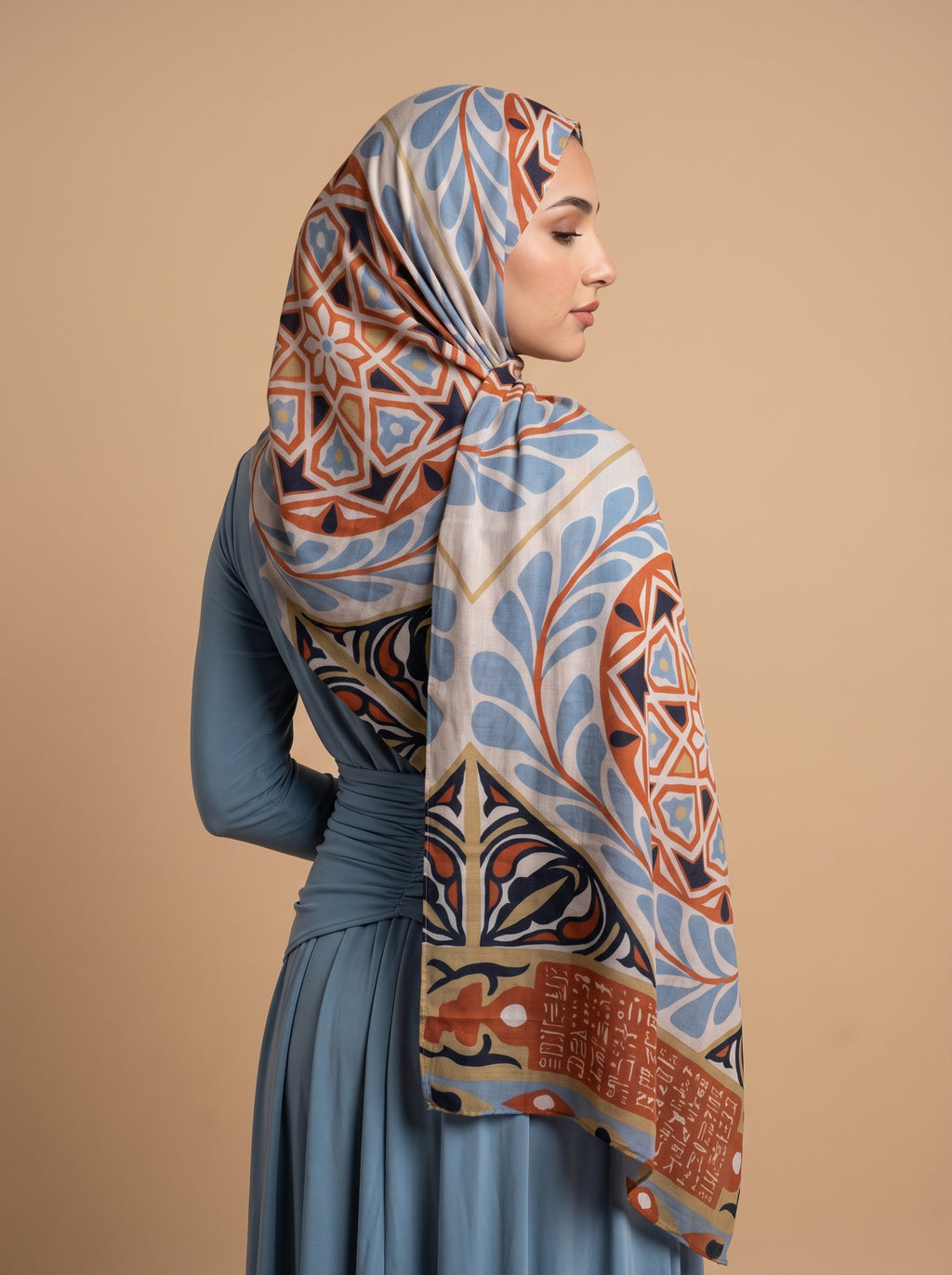 Terracotta Bloom Printed Modal Hijab