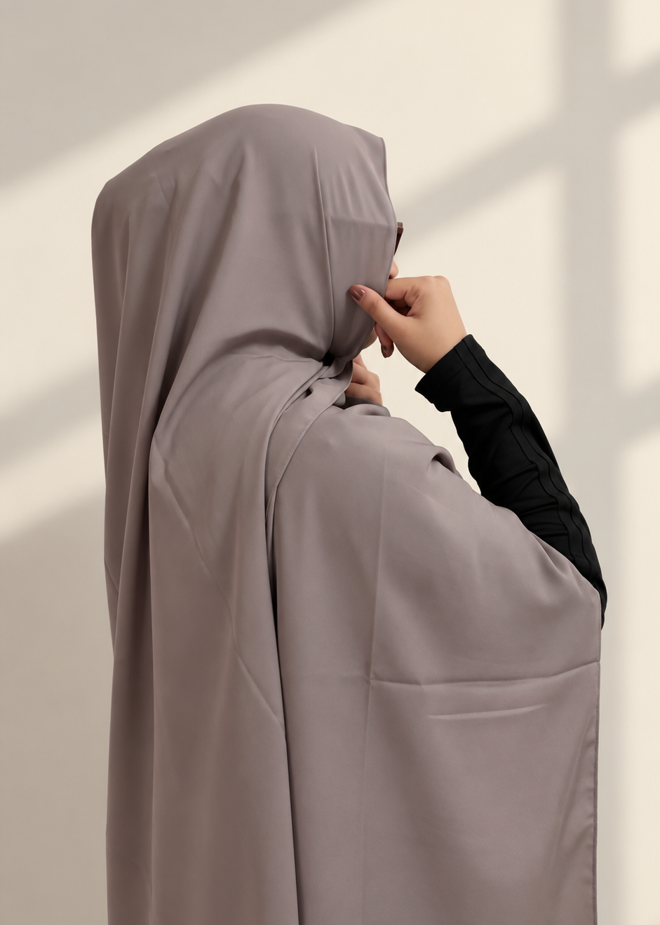 Premium Medina Silk Chiffon Hijab  –  Gray