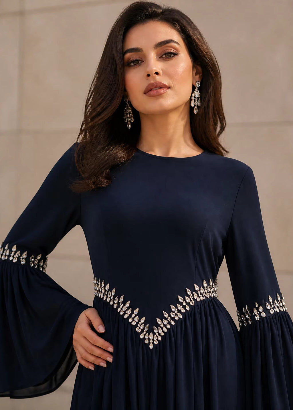 The Rabiah Evening Dress - Navy