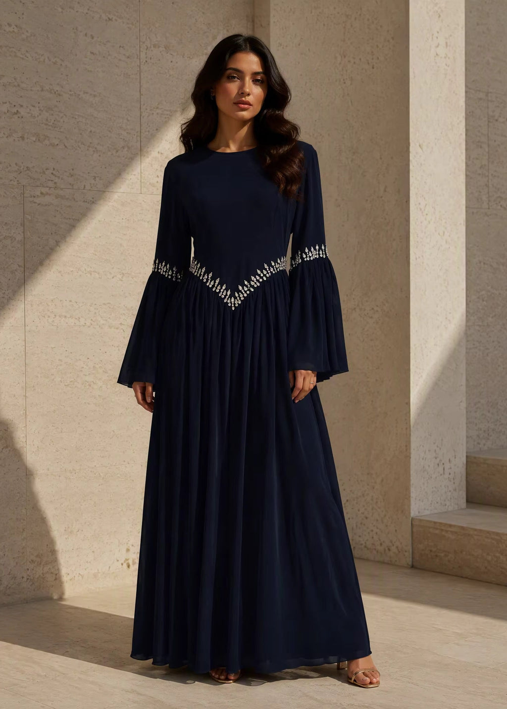 The Rabiah Evening Dress - Navy